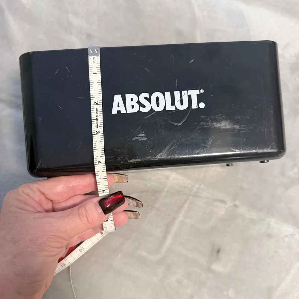 Absolut Vodka Black Plastic Bar Caddy Organizer Napkin Straw Holder‎ Display